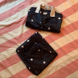 polka dot kate spade pj set